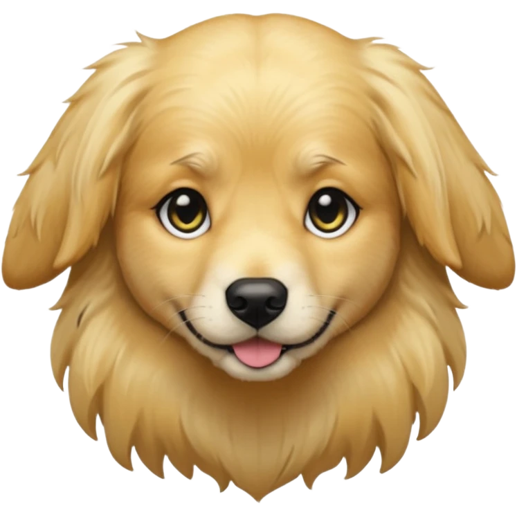 Gothic emo golden retriever dog emoji