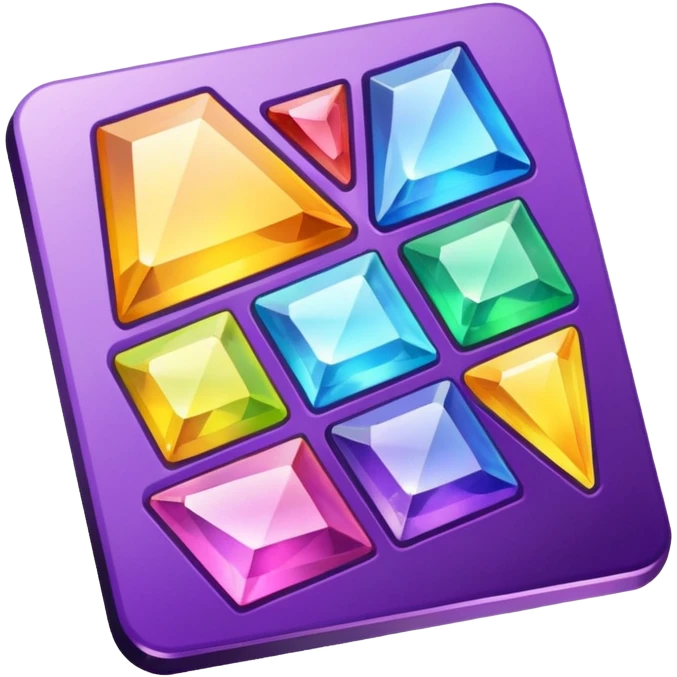 rainbow palette diagonal icon gem combination from purple to yellow diagonal to bottom right emoji