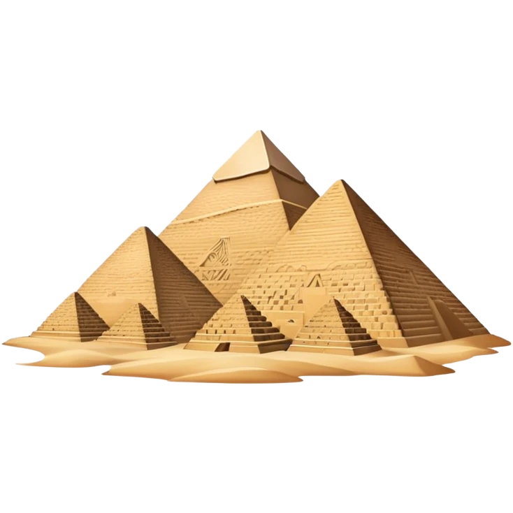 Egyptian Pyramids with muted sandy colors, not bright emoji