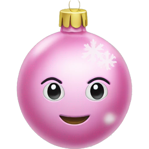 Pink Christmas Ornament  emoji