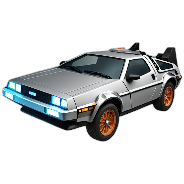 Delorian flying emoji