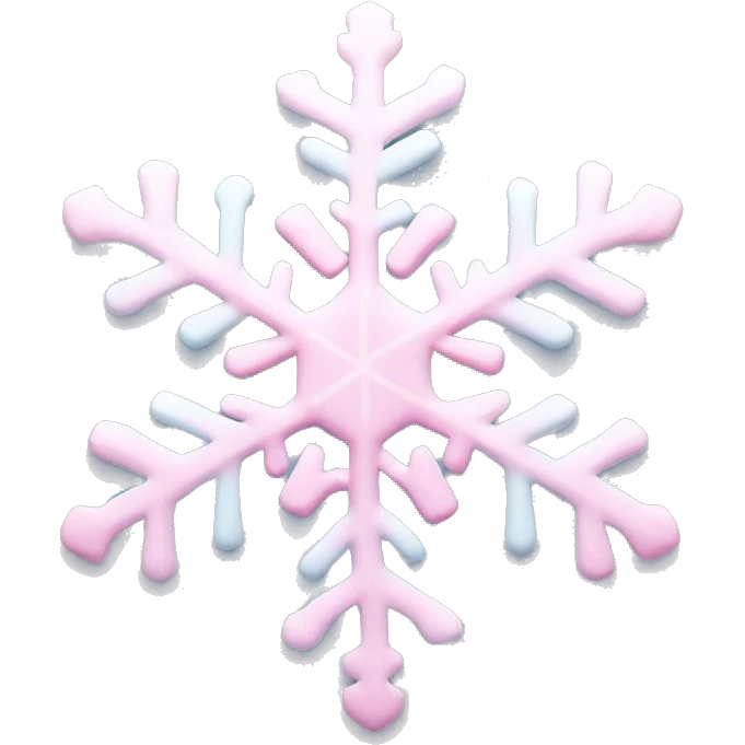 pastel pink snowflake  emoji