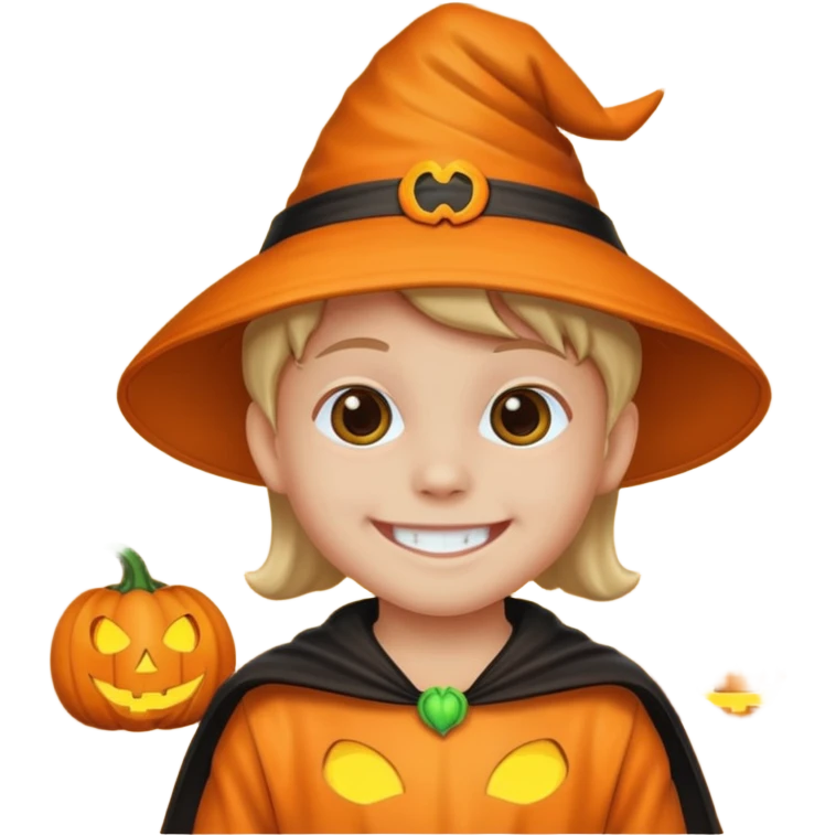 kid with hallowen costumes emoji