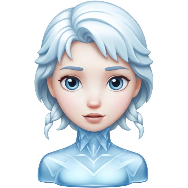 A girl ice statue emoji