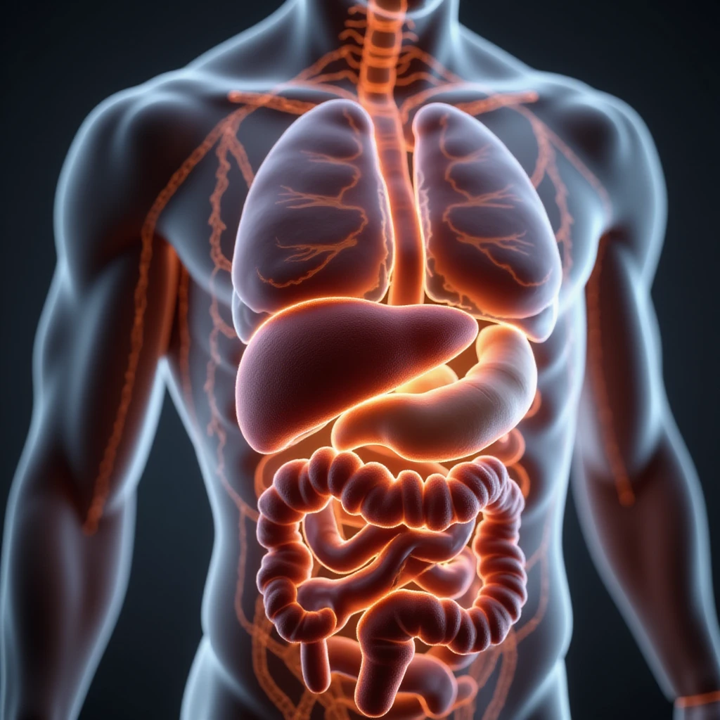 hyperrealistic anatomical 4K illustration of fatty acid transport in the human body, focusing on mitochondria, carnitine, and molecular details emoji
