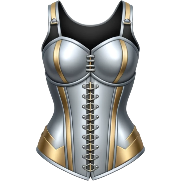 heavy corset armor modern silver emoji