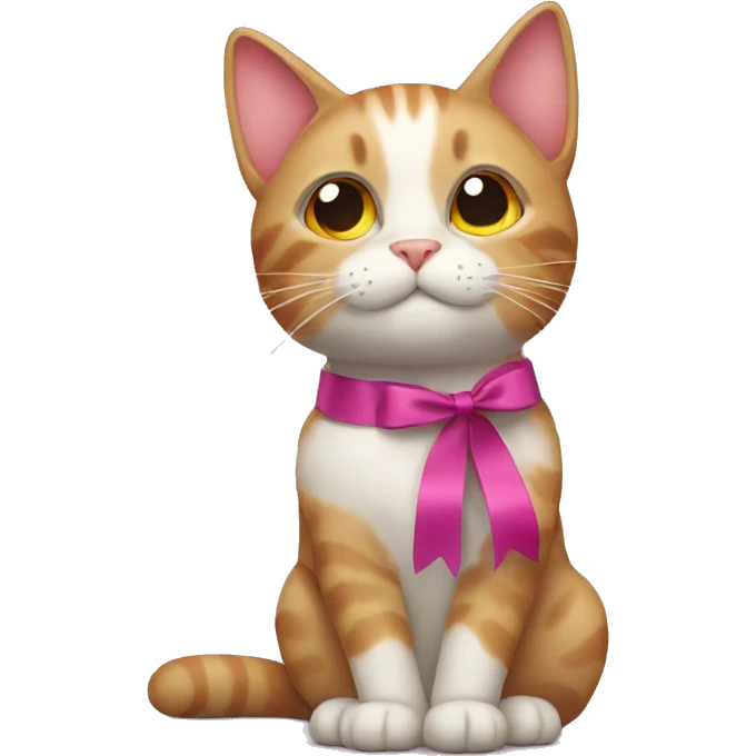 Cat with ribbon emoji