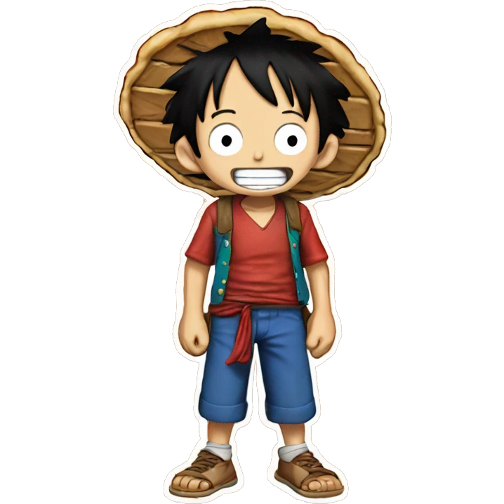 Luffy from one pie e est pizza  emoji