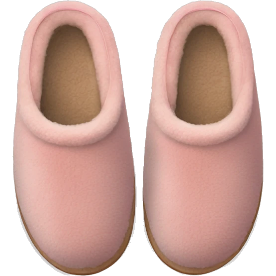 pair of soft pink ugg slippers emoji
