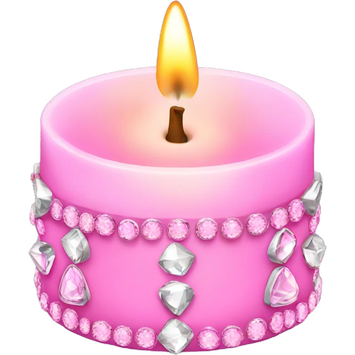 Candle pink and bling bling emoji