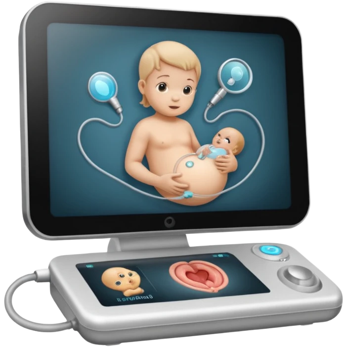 ultrassound scan with a baby on the screen emoji