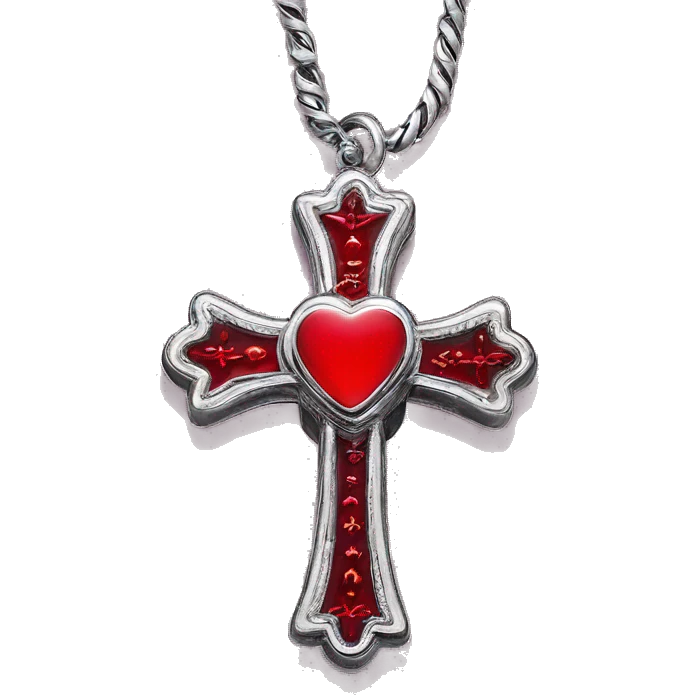Red Chrome hearts cross emoji