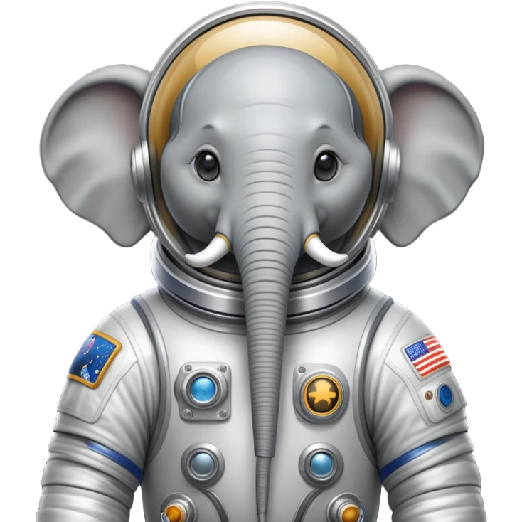 elephant in space suit emoji