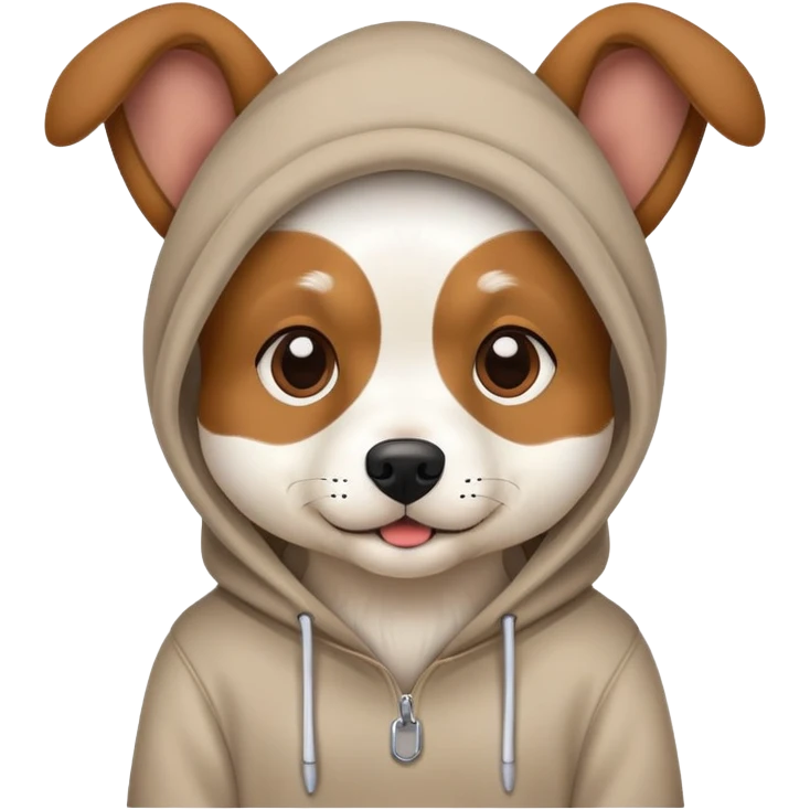 Dog whereing hoodie emoji