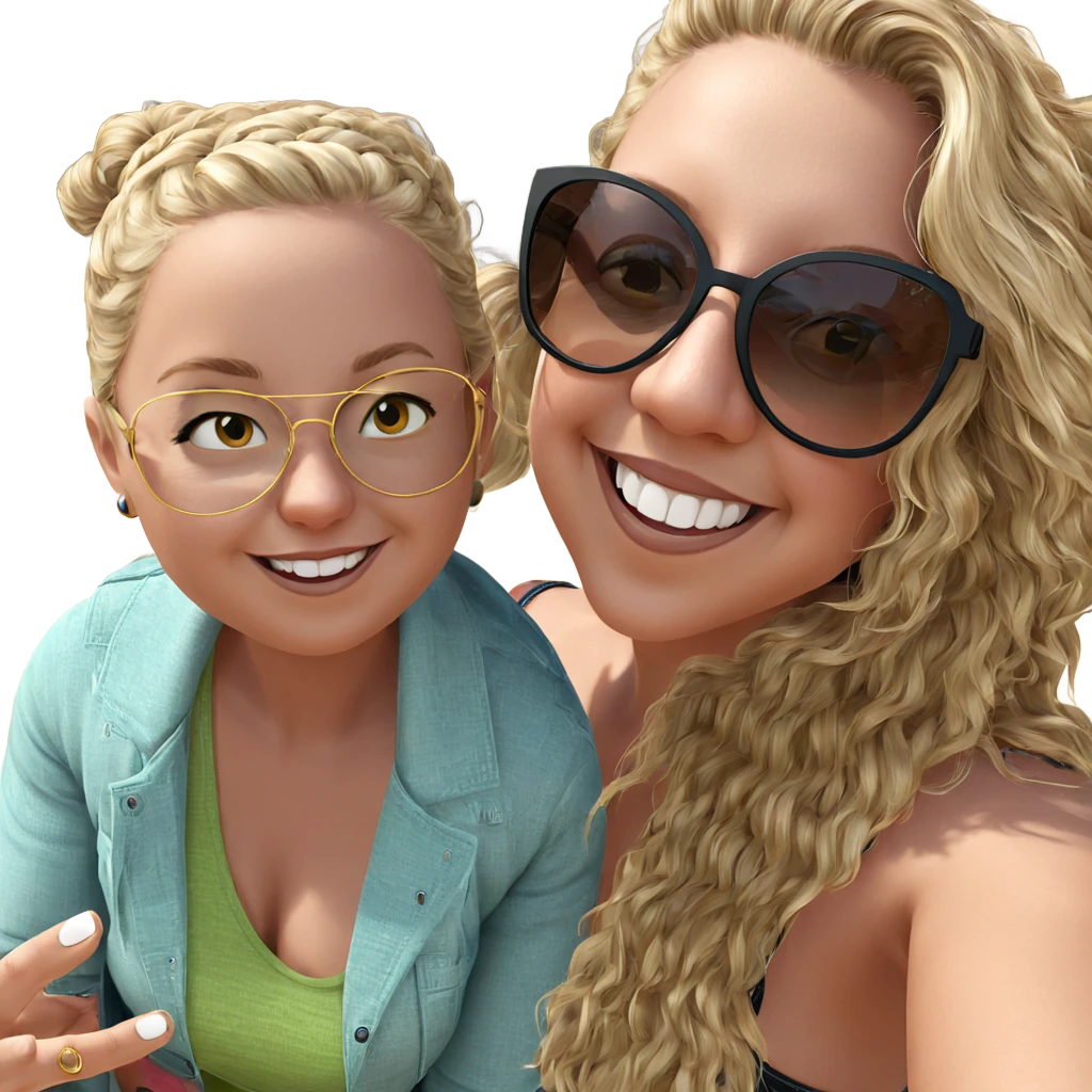 smiling blonde with sunglasses emoji