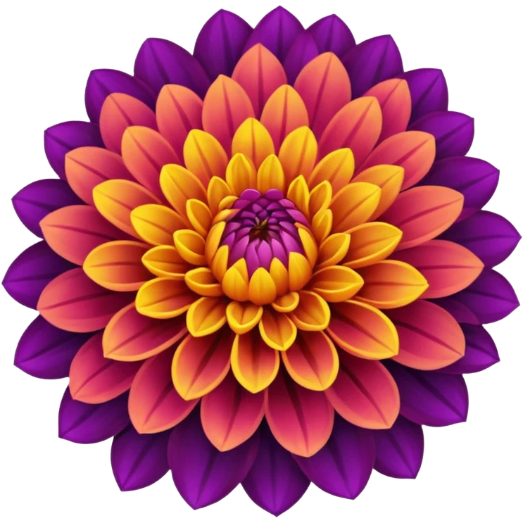 Vibrant Dahlia arrangement emoji