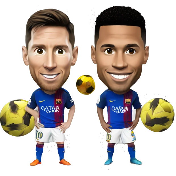 Messi avec Ronaldo dansant emoji