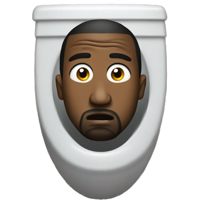 Kanye west face coming out of toilet emoji