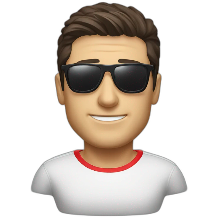Robert Lewandowski with sunglasses emoji