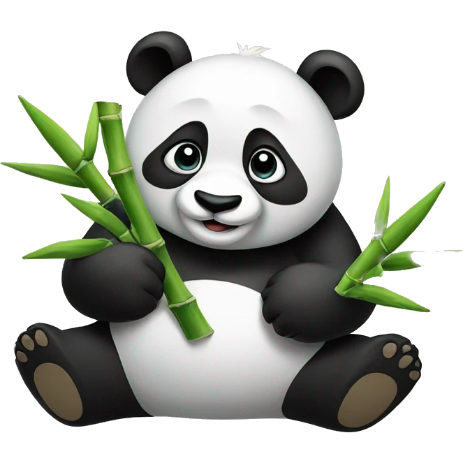 panda with bamboo emoji