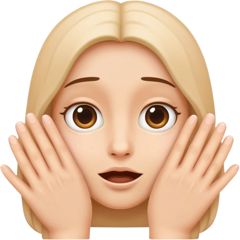 face peeking through hands, playful expression emoji