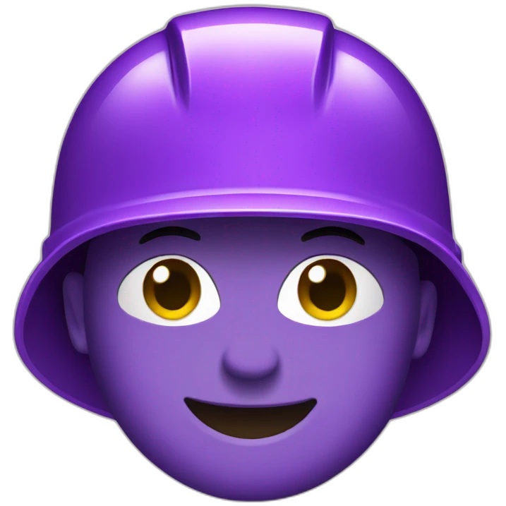 purple hard hat emoji