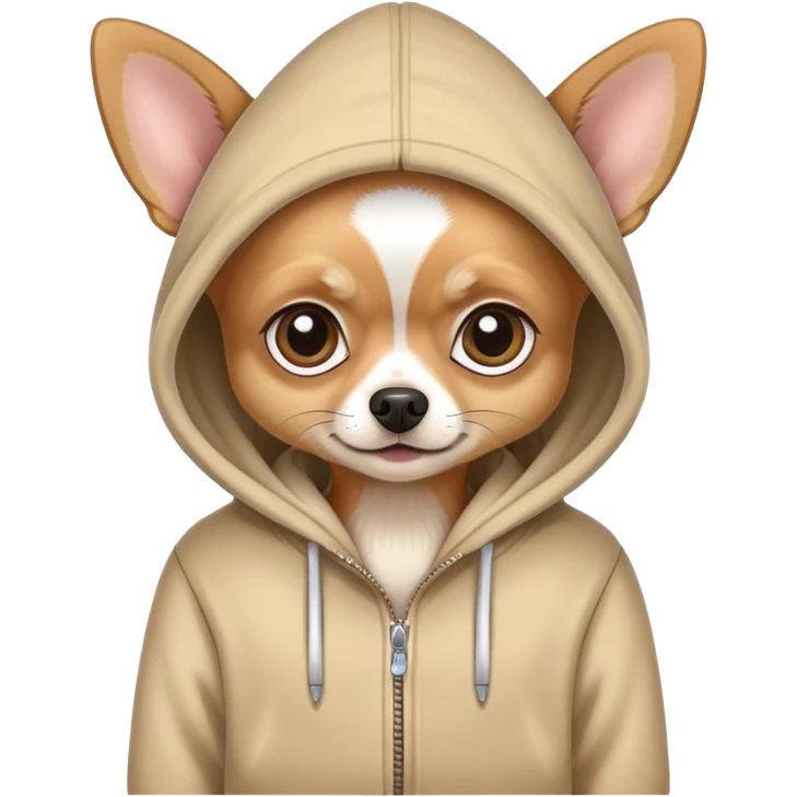 Chihuahua wearing a hoodie  emoji