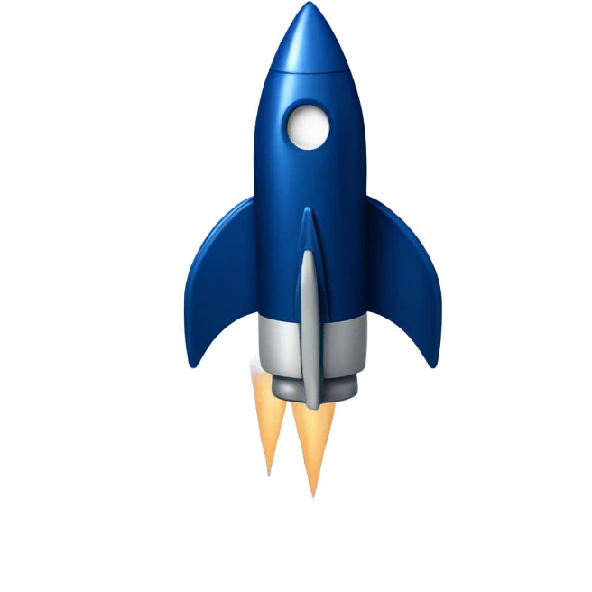 dark blue 
rocket emoji