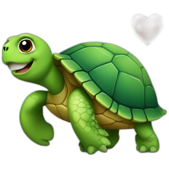 turtle with heart emoji