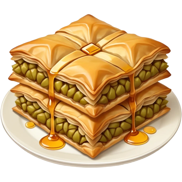 Plate of baklava  emoji