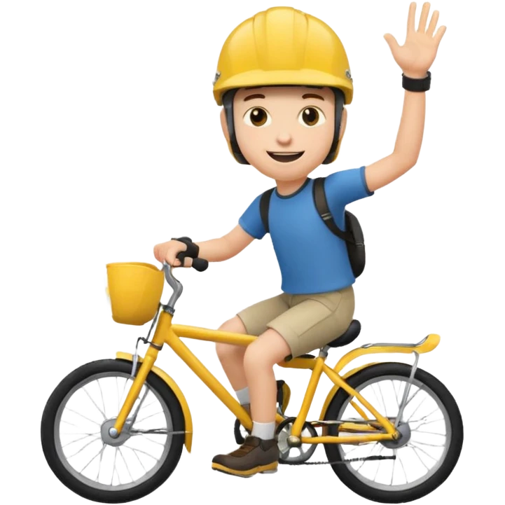 Bike Boy with calling talk emozi emoji