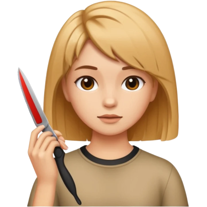 Girl cutting hair emoji