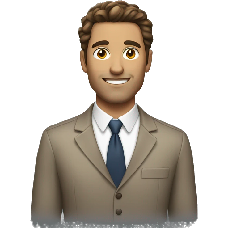 a very handsome man that has brunette hair emoji
