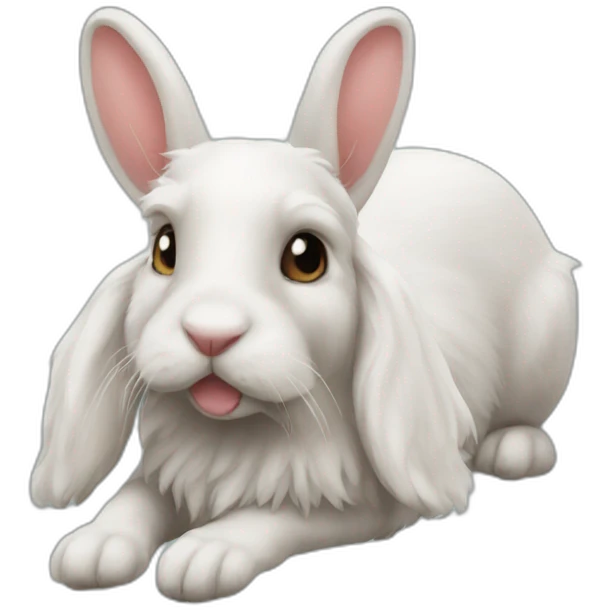Rabbit on  dog emoji