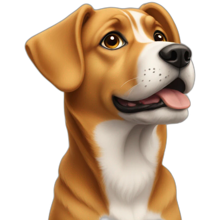 a dog looking at the ceiling emoji