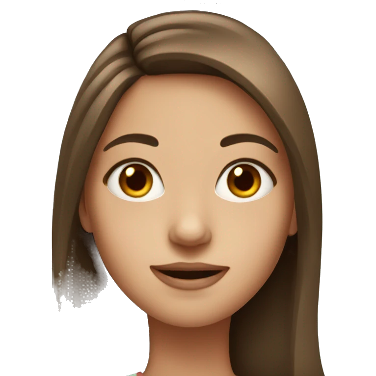 girl with brown hair portrait emoji