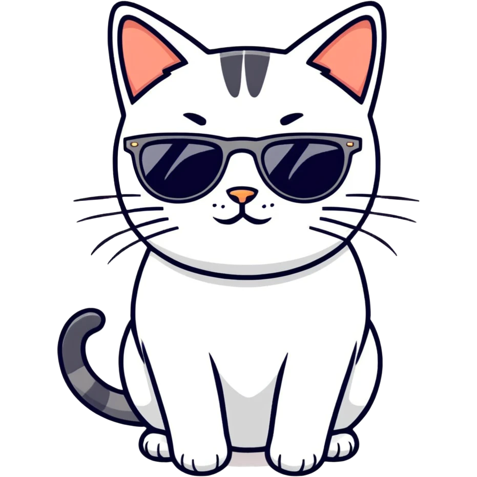 Cat with sunglasses emoji