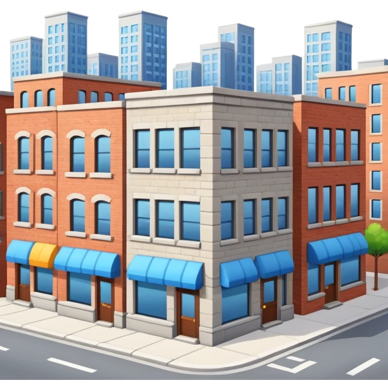 city street with buildings emoji