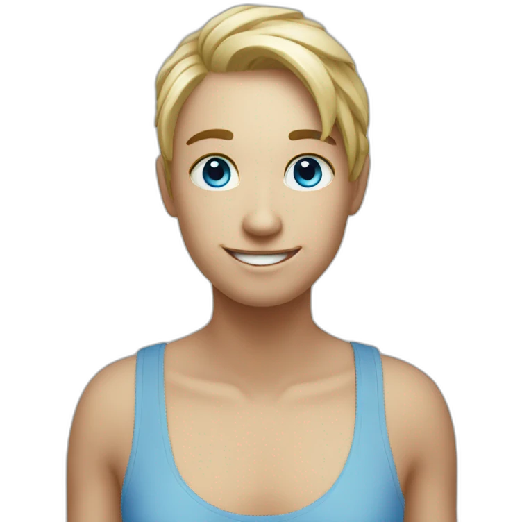 smiley blue emoji
