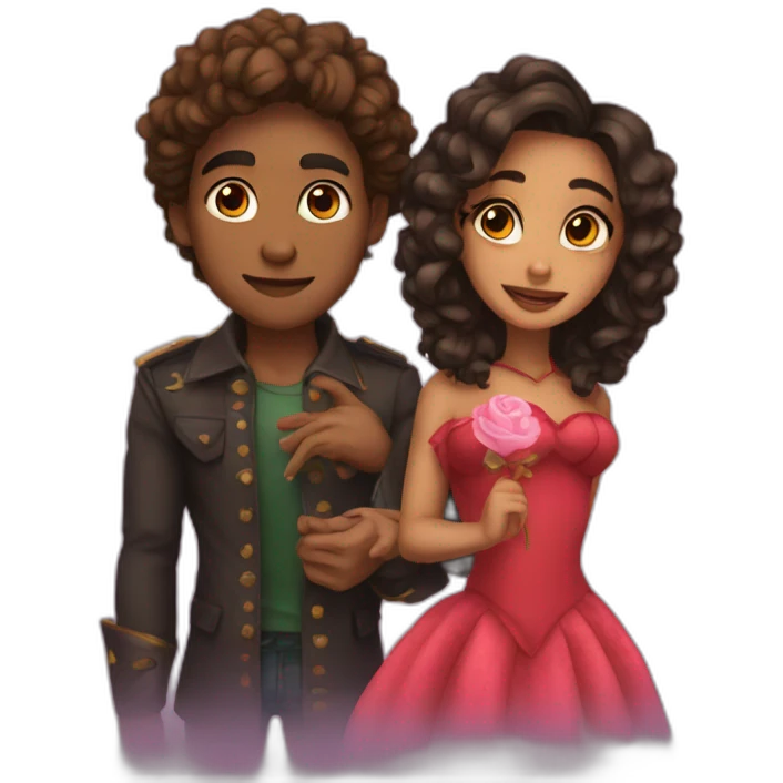 Valentine et jade emoji