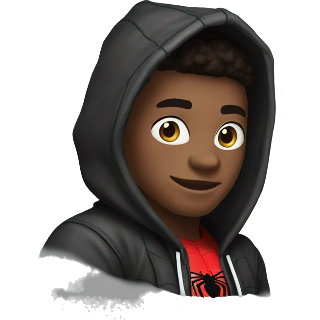 spiderman-miles-morales with hoodie emoji