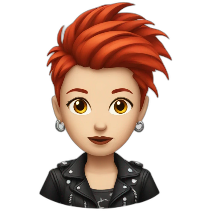 Red hair punk girl emoji