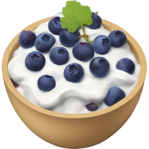 yoghurt bowl with grapes and blueberries emoji