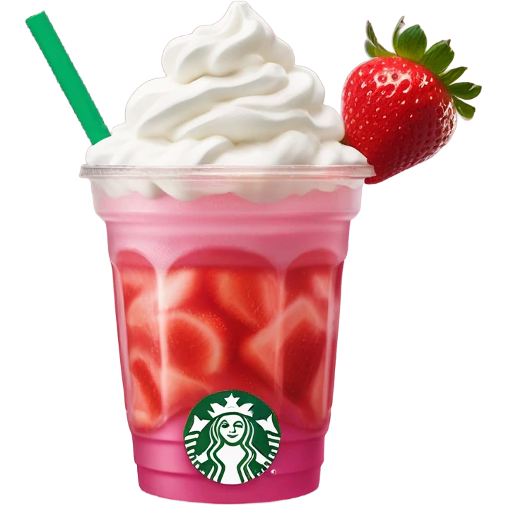 Starbucks srawberry drink emoji