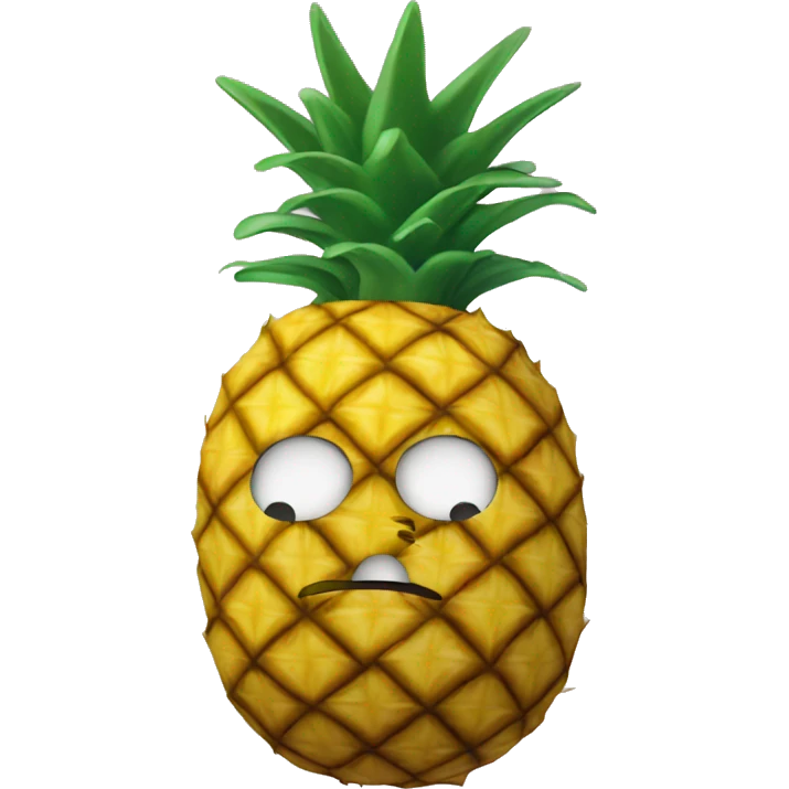 Upsidedown pineapple emoji