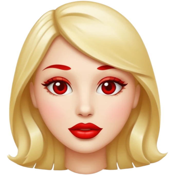 Red lips sparkle background emoji