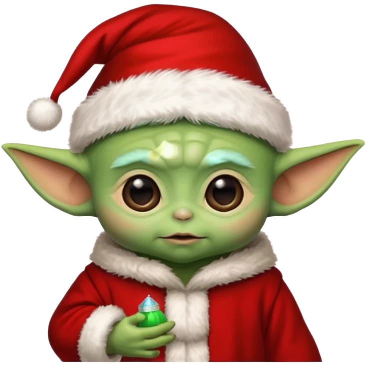baby yoda santa emoji