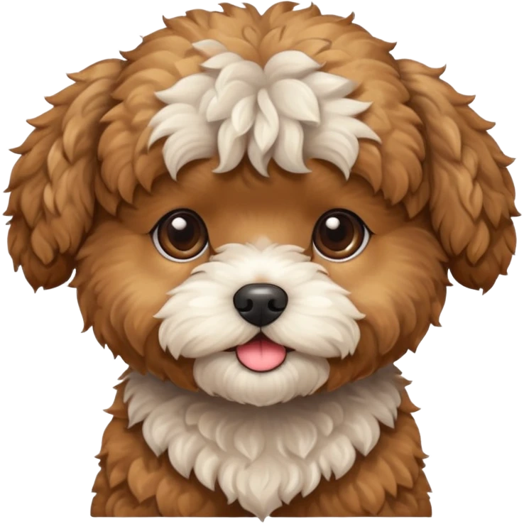 Brown maltipoo emoji