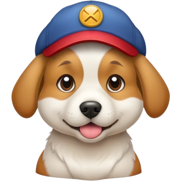 Dog wearing a cap emoji