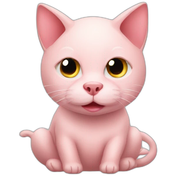 cat with pig emoji